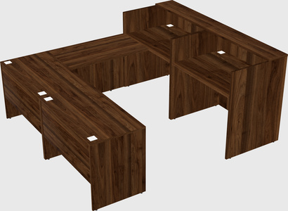 Shared one sided u-shaped reception desk