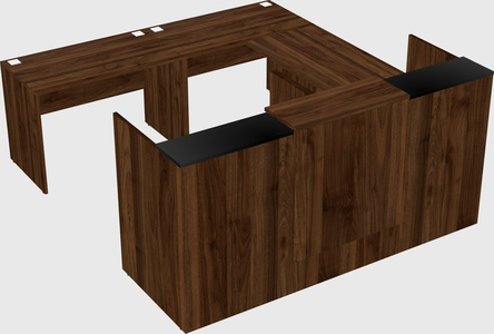 Shared one sided u-shaped reception desk