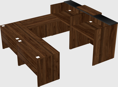Shared one sided u-shaped reception desk