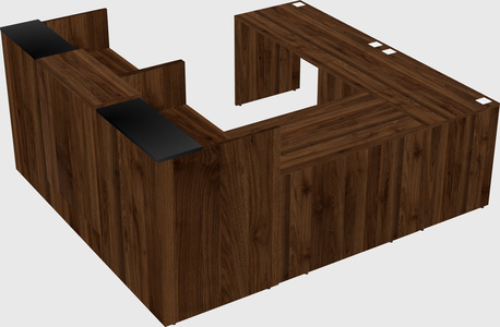 Shared one sided u-shaped reception desk