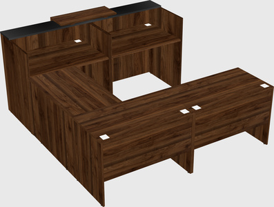 Shared one sided u-shaped reception desk