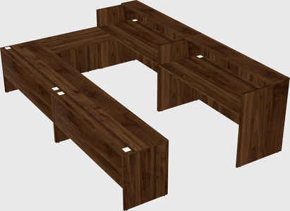 Shared one sided u-shaped reception desk