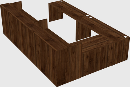 Shared one sided u-shaped reception desk