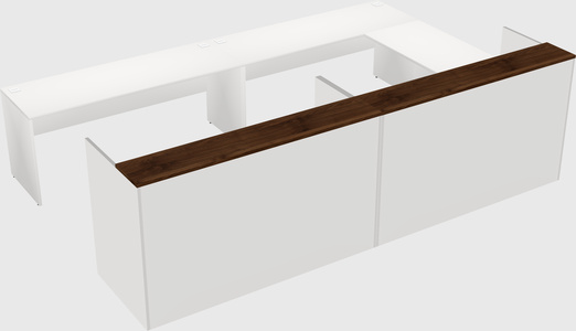 Shared one sided u-shaped reception desk