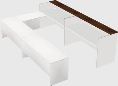 Shared one sided u-shaped reception desk