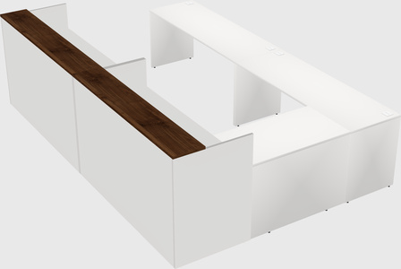 Shared one sided u-shaped reception desk