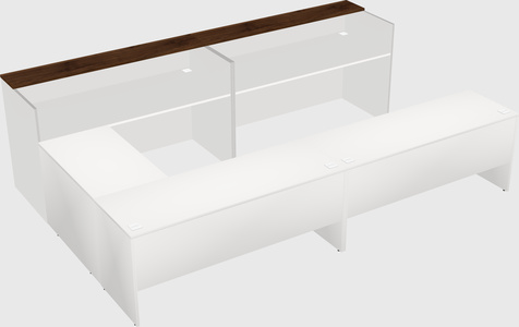Shared one sided u-shaped reception desk