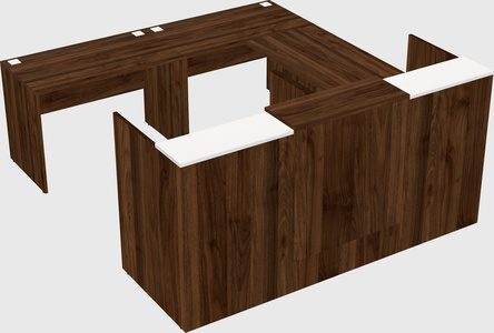 Shared one sided u-shaped reception desk