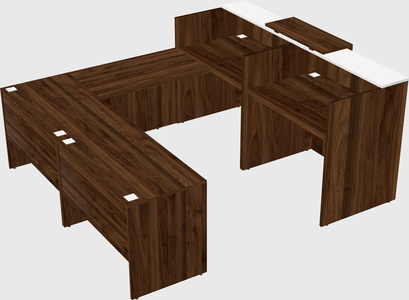 Shared one sided u-shaped reception desk