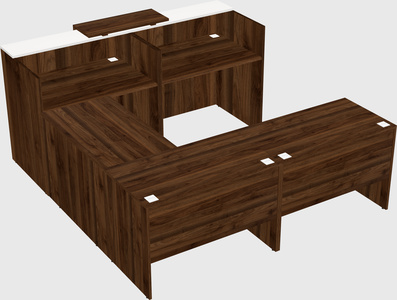 Shared one sided u-shaped reception desk