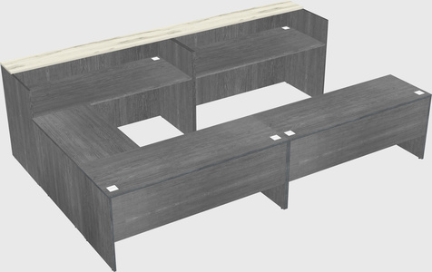 Shared one sided u-shaped reception desk