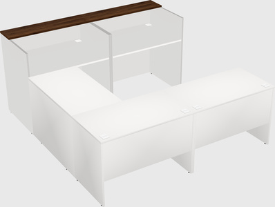 Shared one sided u-shaped reception desk