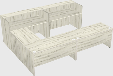 Shared one sided u-shaped reception desk
