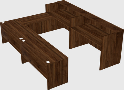 Shared one sided u-shaped reception desk