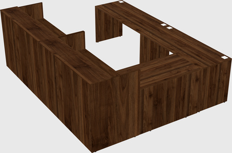 Shared one sided u-shaped reception desk