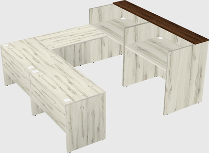 Shared one sided u-shaped reception desk