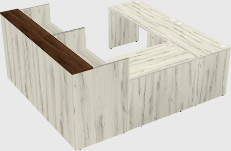 Shared one sided u-shaped reception desk