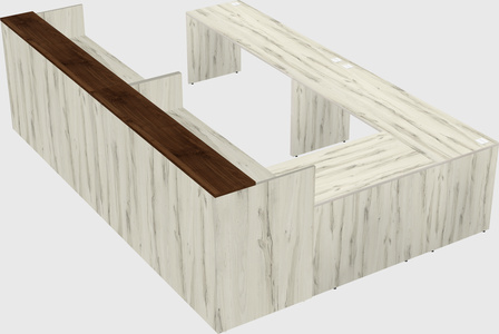 Shared one sided u-shaped reception desk