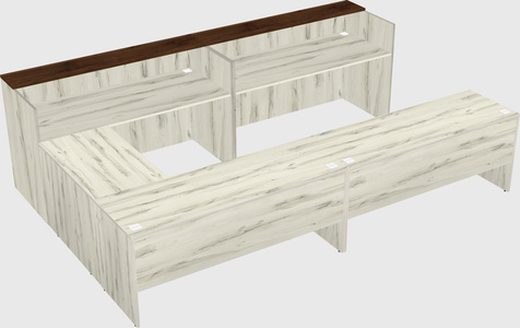 Shared one sided u-shaped reception desk