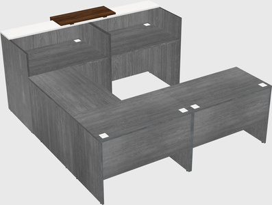 Shared one sided u-shaped reception desk