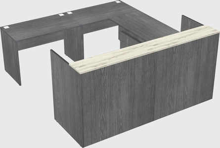 Shared one sided u-shaped reception desk