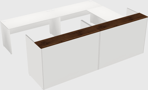 Shared one sided u-shaped reception desk