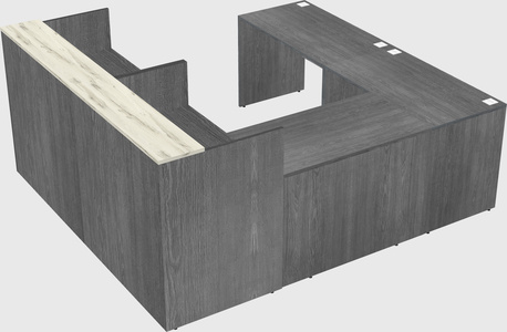 Shared one sided u-shaped reception desk