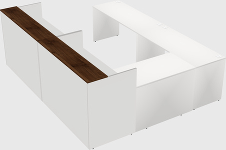 Shared one sided u-shaped reception desk