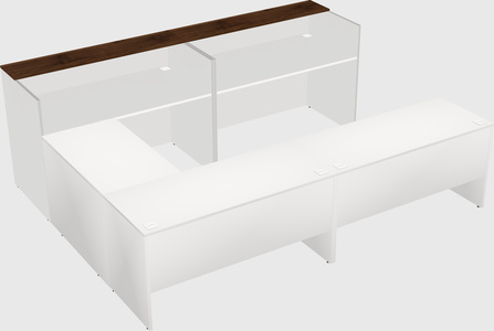 Shared one sided u-shaped reception desk