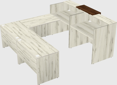 Shared one sided u-shaped reception desk