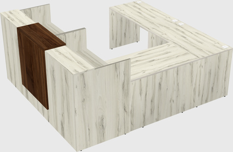 Shared one sided u-shaped reception desk
