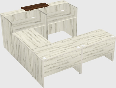 Shared one sided u-shaped reception desk