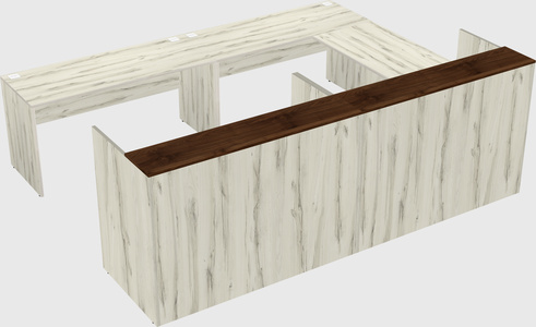Shared one sided u-shaped reception desk