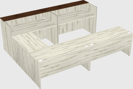 Shared one sided u-shaped reception desk