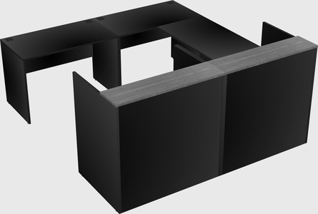 Shared one sided u-shaped reception desk