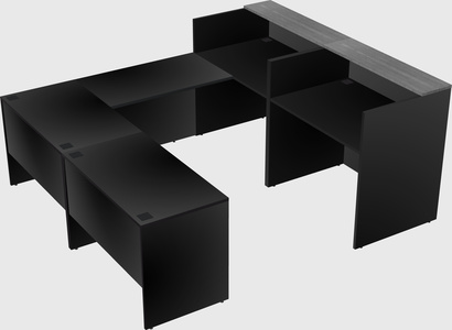 Shared one sided u-shaped reception desk