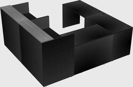 Shared one sided u-shaped reception desk