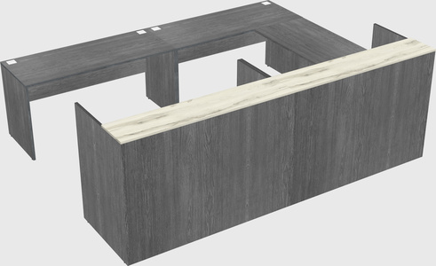 Shared one sided u-shaped reception desk