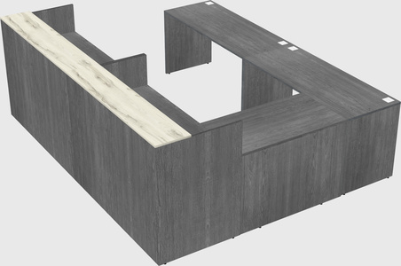 Shared one sided u-shaped reception desk