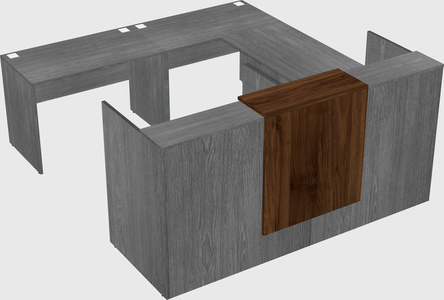 Shared one sided u-shaped reception desk