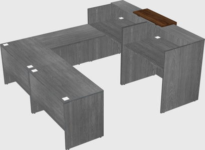 Shared one sided u-shaped reception desk