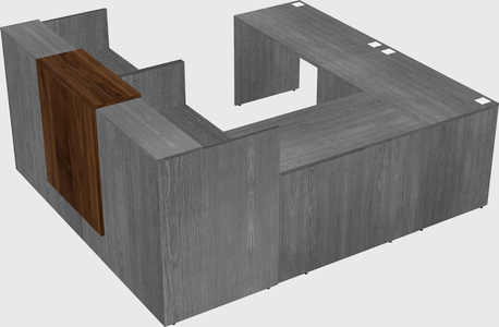 Shared one sided u-shaped reception desk