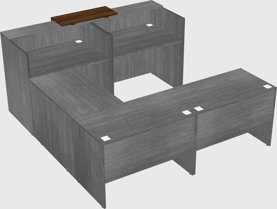 Shared one sided u-shaped reception desk