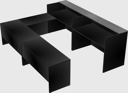 Shared one sided u-shaped reception desk