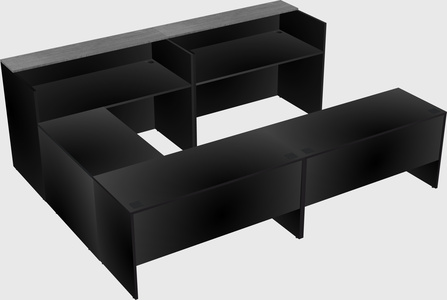 Shared one sided u-shaped reception desk