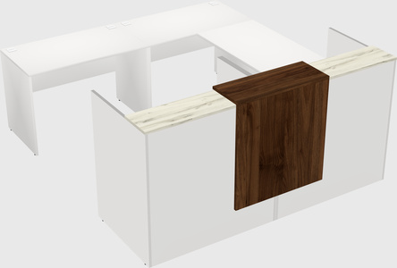 Shared one sided u-shaped reception desk