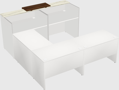 Shared one sided u-shaped reception desk