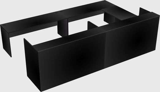 Shared one sided u-shaped reception desk