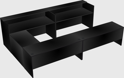 Shared one sided u-shaped reception desk