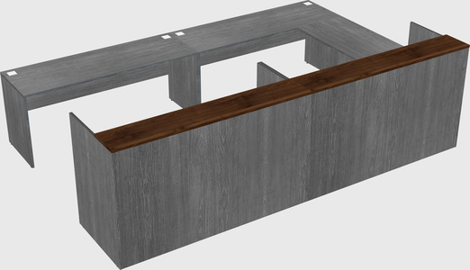Shared one sided u-shaped reception desk